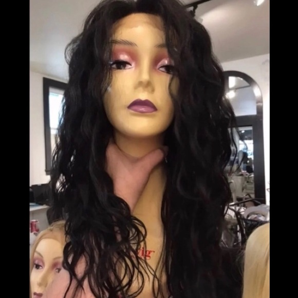 Accessories - Black curly wig sale soft Swisslace Lacefront wig